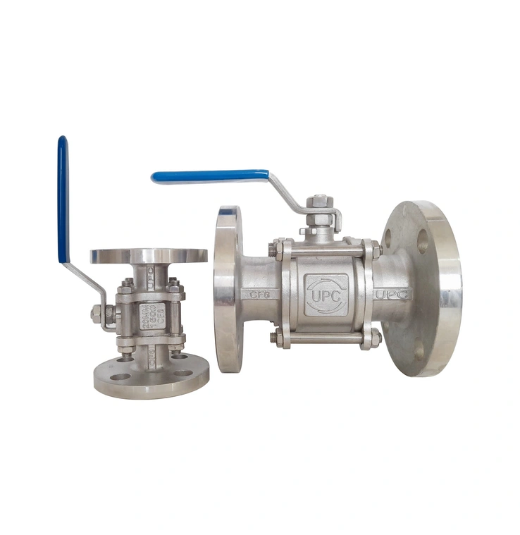 SS316 Three Piece Flange end Ball Valve